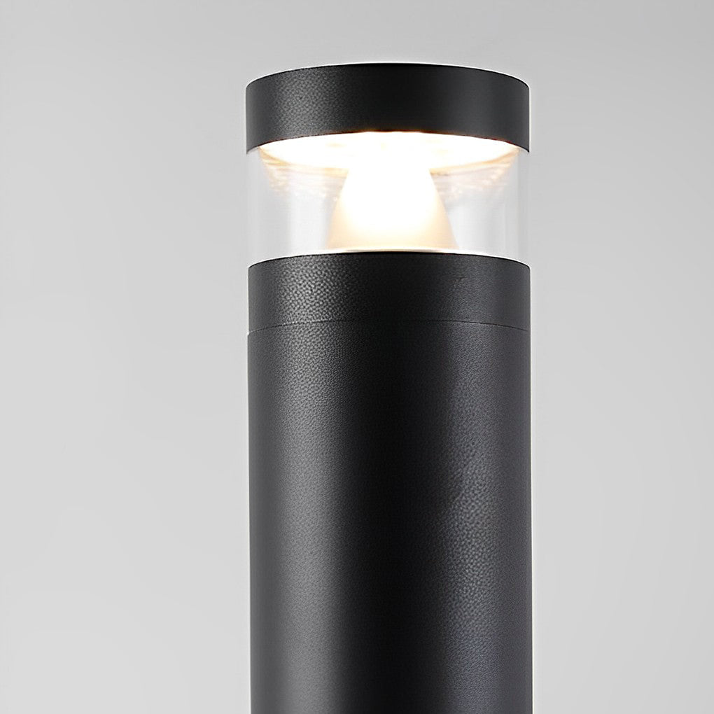 Cylindrical Creative Waterproof LED Black Modern Outdoor Pathway Bollard Lights - Lamp Outdoor