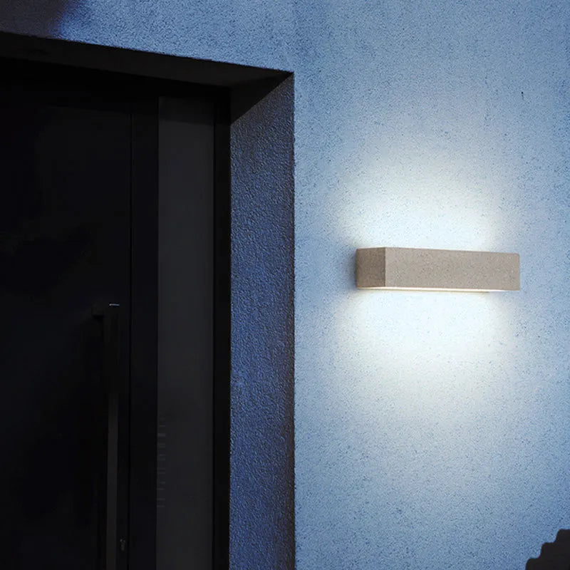 Fyra LED Outdoor Wall Lamp, Black & White - Lamp Outdoor