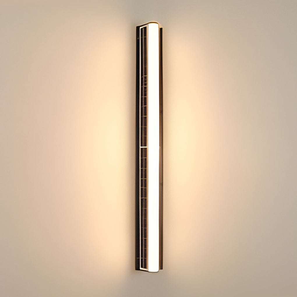 Long Acrylic LED Solar Outdoor Wall Light Waterproof Linear Wall Mounted Lighting - Lamp Outdoor