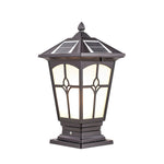 Waterproof Aluminum LED Brown Retro Solar Solar Post Cap Lights Pillar Lamp - Lamp Outdoor