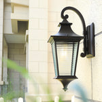 Retro Waterproof Creative Stripes Glass Shade Modern Outdoor Wall Light - Lamp Outdoor