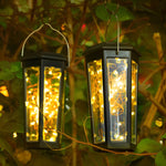 2Pcs Hexagonal LED String Lights Solar Lawn Lights With Motion Sensor - Lamp Outdoor