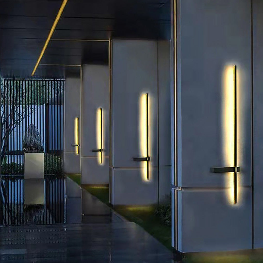 Interlaced Line Strips Waterproof Led Black Modern Outdoor Wall Lights - Lamp Outdoor