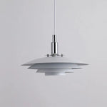Nylo Contemporary Minimalist Frisbee Shaped Metal Pendant Light - Lamp Outdoor