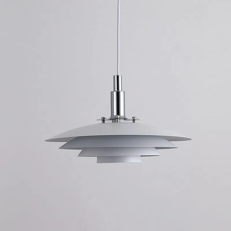 Nylo Contemporary Minimalist Frisbee Shaped Metal Pendant Light - Lamp Outdoor