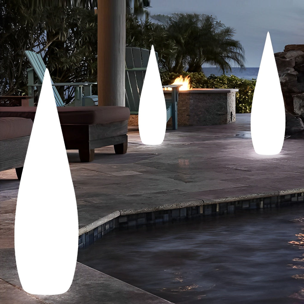 Three-Way Powered Water Drop LED Floor Lamp - Lamp Outdoor