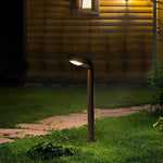 Minimalist Solar Powered Lawn Lights Sleek Aluminum Black Garden Lamp - Lamp Outdoor