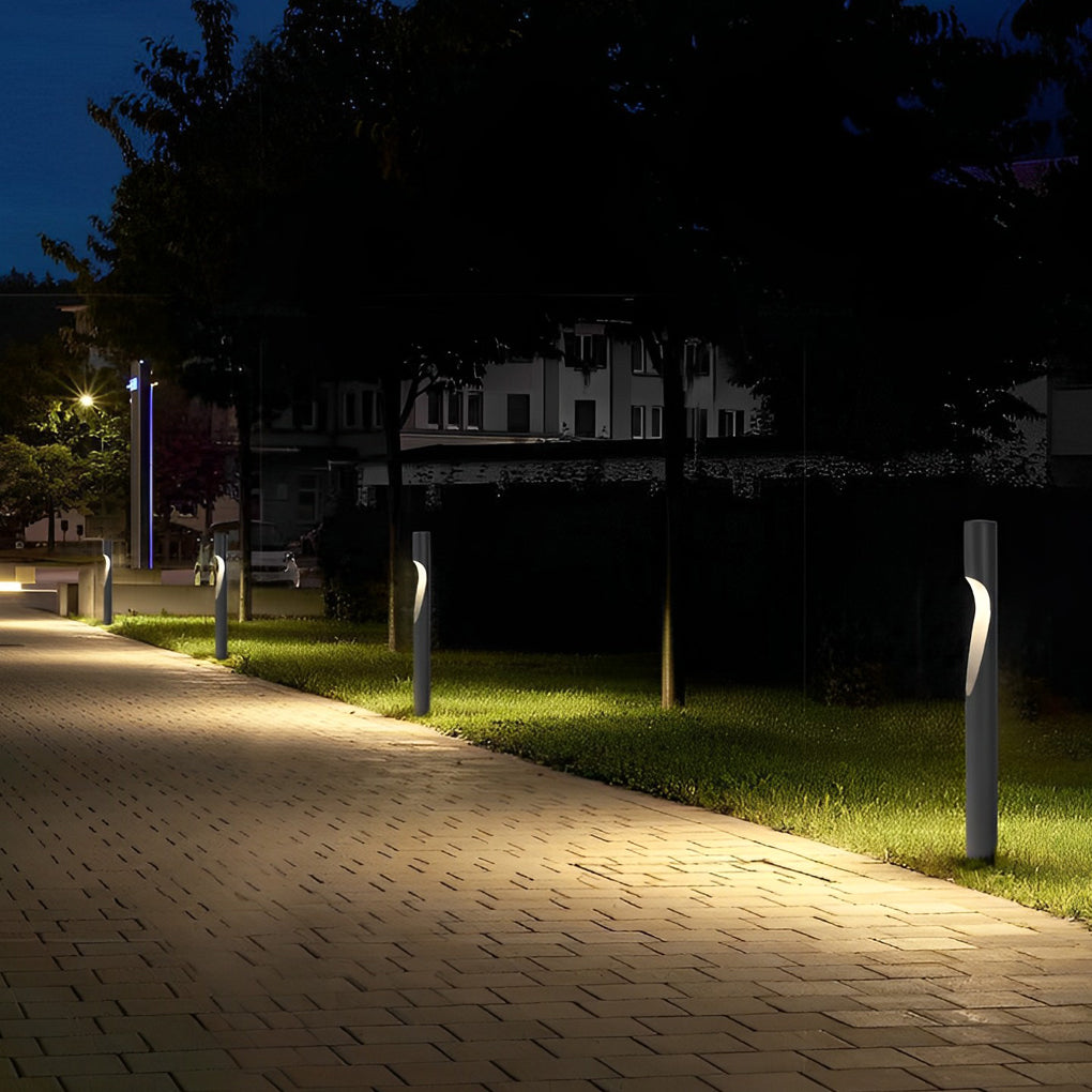 Gray Stainless Steel LED Outdoor Lamp Modern Pathway Lighting - Lamp Outdoor