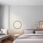 Doria Modern LED Pendant Light Black/White Metal Living Room - Lamp Outdoor