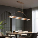 Gloen Modern Rectangular Hanging Pendant Light, Gold/Coffee - Lamp Outdoor