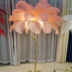 O'Moore Nordic Luxury Unique Ostrich Feather Floor Lamp/Table Lamp - Lamp Outdoor