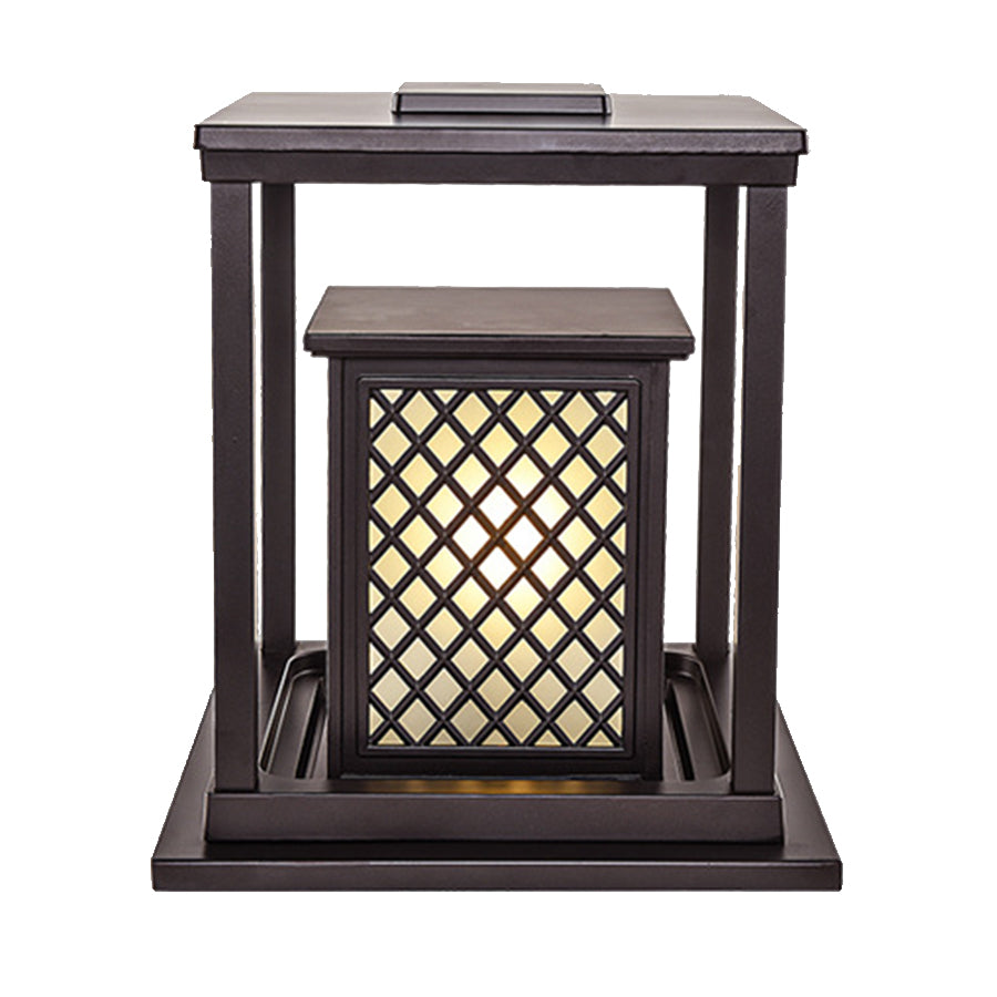 Square Exterior Pillar Lights Modern Style - Lamp Outdoor