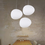 Elun Sleek Minimalist Floating Egg-shaped Glass Pendant Light - Lamp Outdoor
