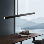 Thala Modern Linear Metal LED Pendant Light Black/Brown - Lamp Outdoor