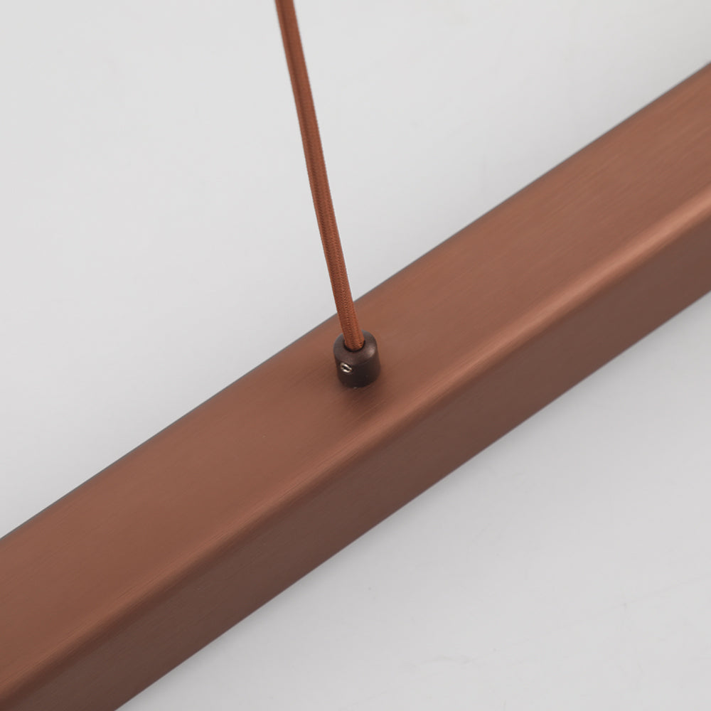 Thala Modern Linear Metal LED Pendant Light Black/Brown - Lamp Outdoor