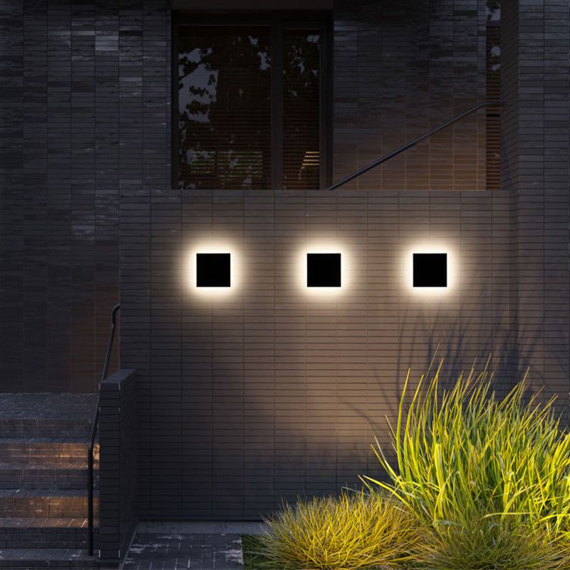 Ray Minimalist Round Square Outdoor Wall Lamp LED - Lamp Outdoor