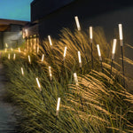 Reed & Cattail Outdoor Column Lights Low Voltage Solar LED Landscaping Garden Lawns Lighting - Lamp Outdoor