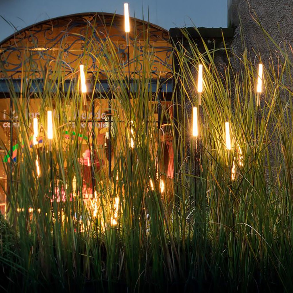 Reed & Cattail Outdoor Column Lights Low Voltage Solar LED Landscaping Garden Lawns Lighting - Lamp Outdoor