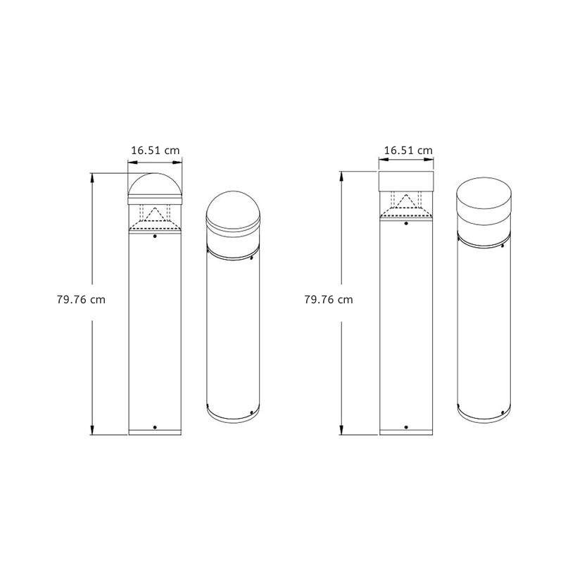Sherard Bollard Minimalist Nordic Aluminum Outdoor Pathway Lights