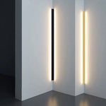 Gravo Minimalist Linear Metal/Acrylic Wall Lamp, Gold/Black/White - Lamp Outdoor