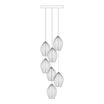 Ceramic Ribbed Pendant Light - Lamp Outdoor