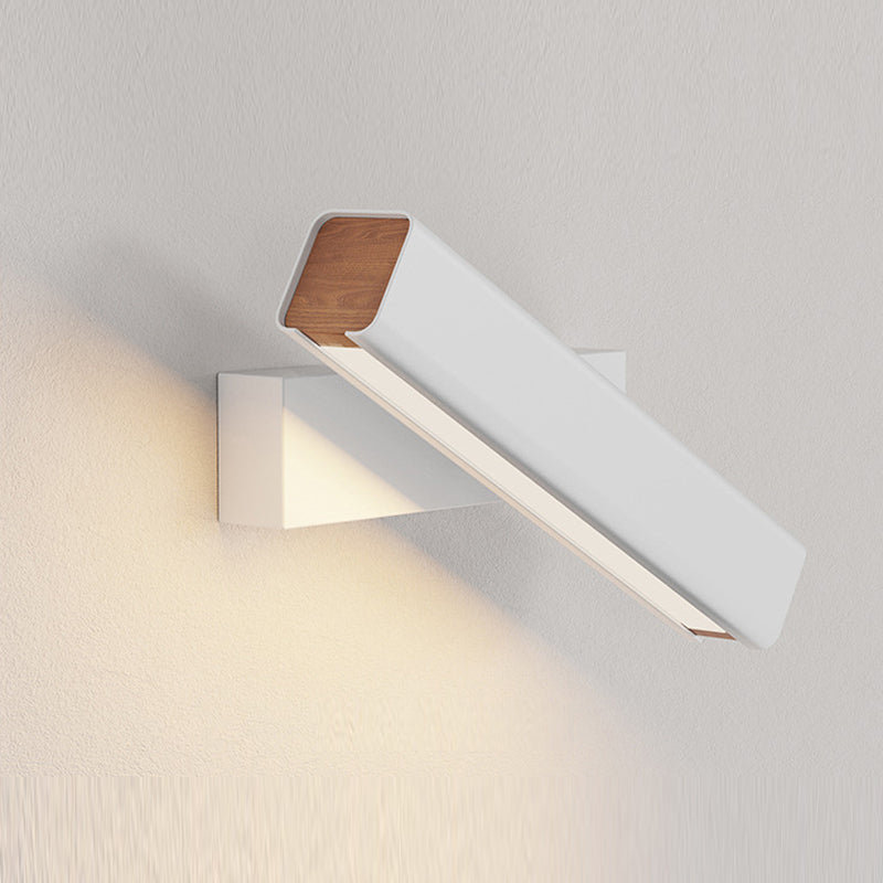 Orin Modern Rectangles Metal Rotatable Wall Lamp, Black/White - Lamp Outdoor