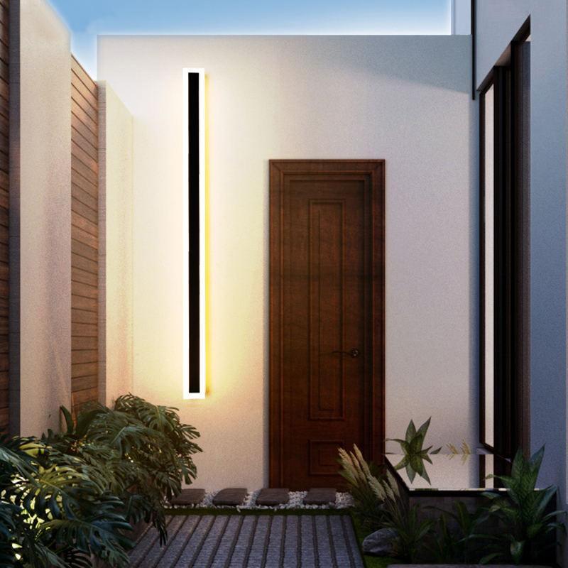 Arisha Radiation Linear Metal Acrylic Outdoor Wall Lamp Garden Corridor - Lamp Outdoor
