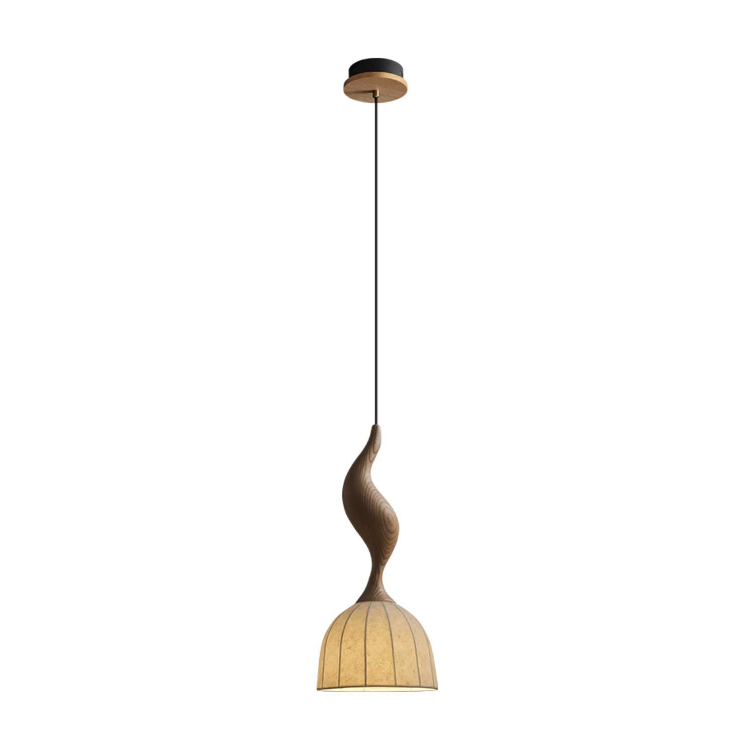 Colire Creativity Twisted Metal Wood Pendant Light - Lamp Outdoor