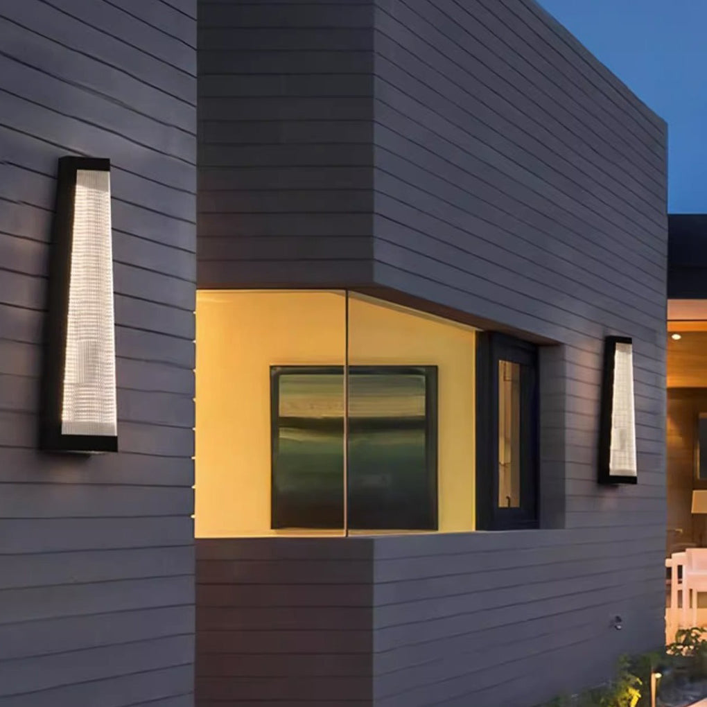 Striped Acrylic Waterproof LED Black Modern Outdoor Wall Lights Fixture - Lamp Outdoor