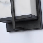Resin Rectangular Waterproof LED Black Modern Outdoor Sconce Lighting - Lamp Outdoor