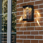 Waterproof Creative Glass LED Black Modern Outdoor Wall Sconce Lighting - Lamp Outdoor