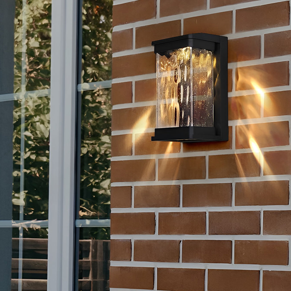 Waterproof Creative Glass LED Black Modern Outdoor Wall Sconce Lighting - Lamp Outdoor
