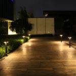 4-Light Square Waterproof LED Outdoor Path Lights - Solar & Hardwired Options - Lamp Outdoor