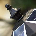 Retro Grilles Waterproof LED Intelligent Brown Solar Fence Post Lights - Lamp Outdoor