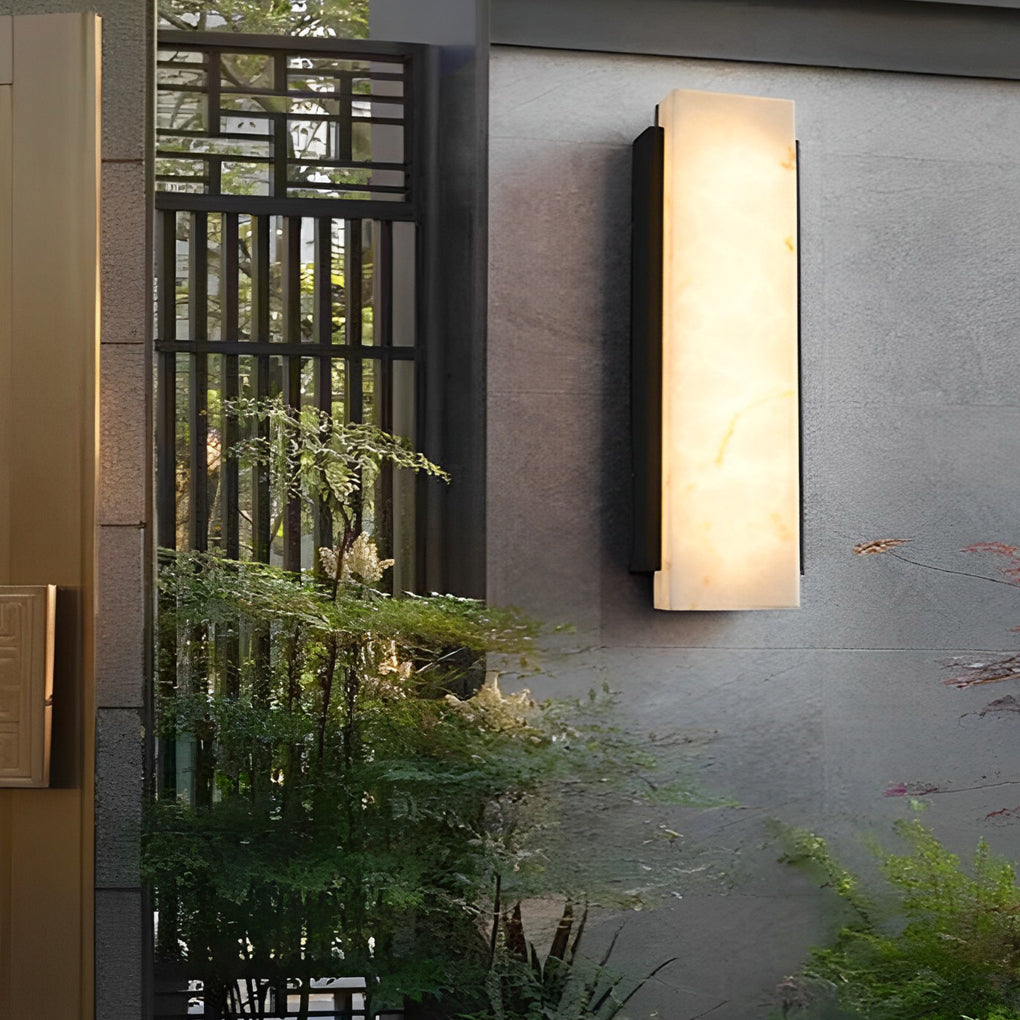 Rectangular Metal LED Waterproof Black Modern Outdoor Wall Lights - Lamp Outdoor