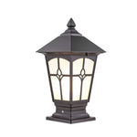 Waterproof Aluminum LED Brown Retro Solar Solar Post Cap Lights Pillar Lamp - Lamp Outdoor