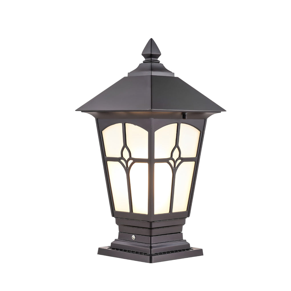 Waterproof Aluminum LED Brown Retro Solar Solar Post Cap Lights Pillar Lamp - Lamp Outdoor