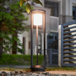 Adjustable Brightness LED Solar Path Lights Outdoor Black Modern Lawn Lamp - Lamp Outdoor
