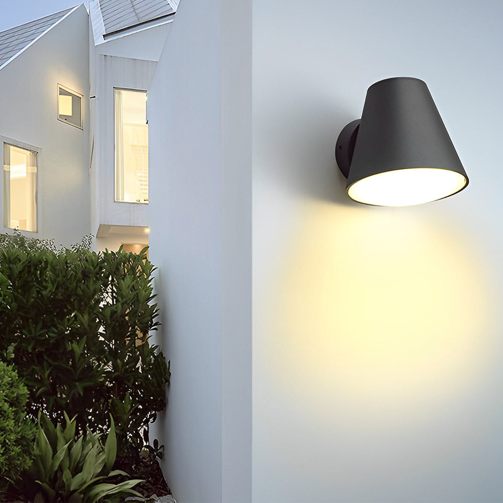 Cone Shape LED Waterproof Black Modern Outdoor Wall Lamp Exterior Lights - Lamp Outdoor