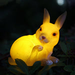 Resin Small Animal Dog Rabbit Snails Owl LED Modern Solar Lights Garden Lamp - Lamp Outdoor