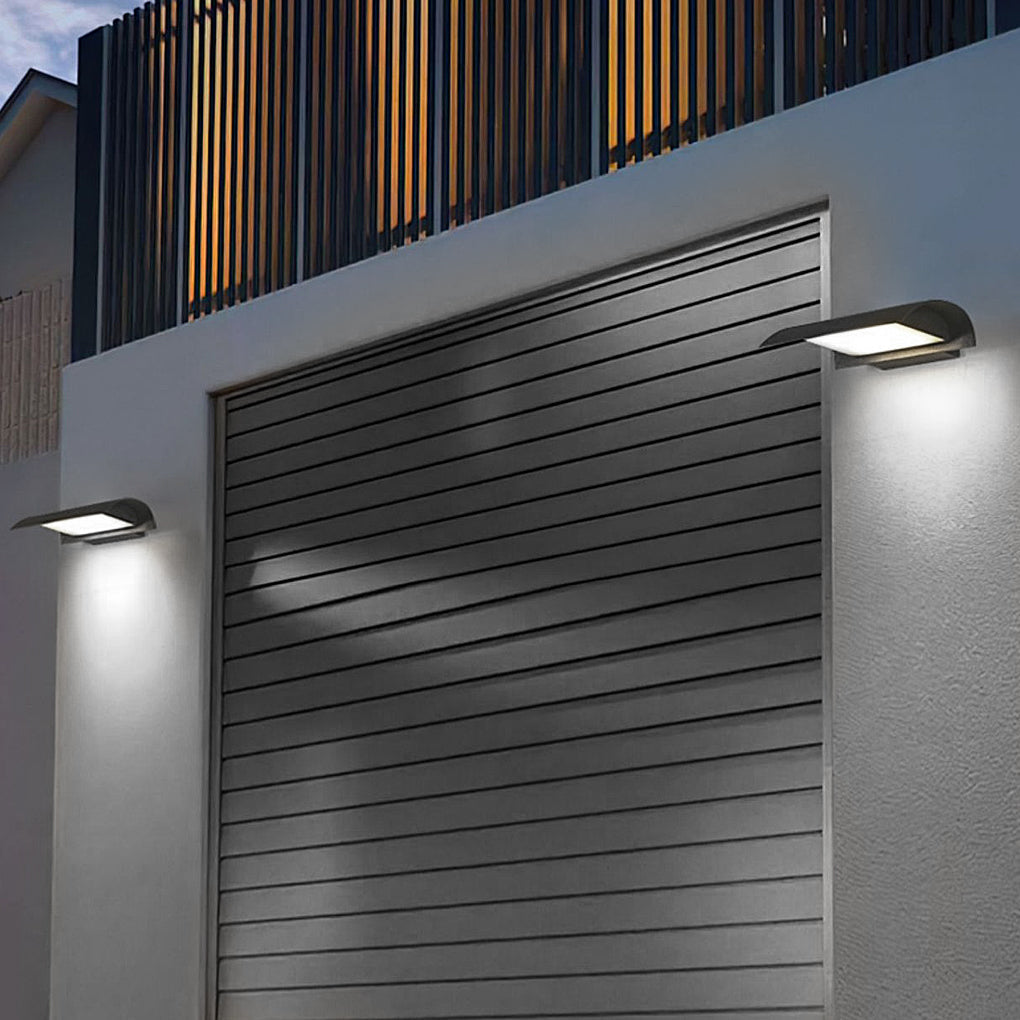 Curved Outdoor Waterproof LED Black Modern Minimalist Wall Lamp Exterior Lighting - Lamp Outdoor