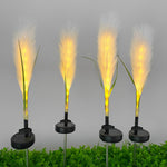 2PCS Hairy Reed LED Solar Lawn Lamps - Lamp Outdoor