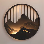 Round Mountain Scenery LED Waterproof Outdoor Wall Sconce Lighting - Lamp Outdoor