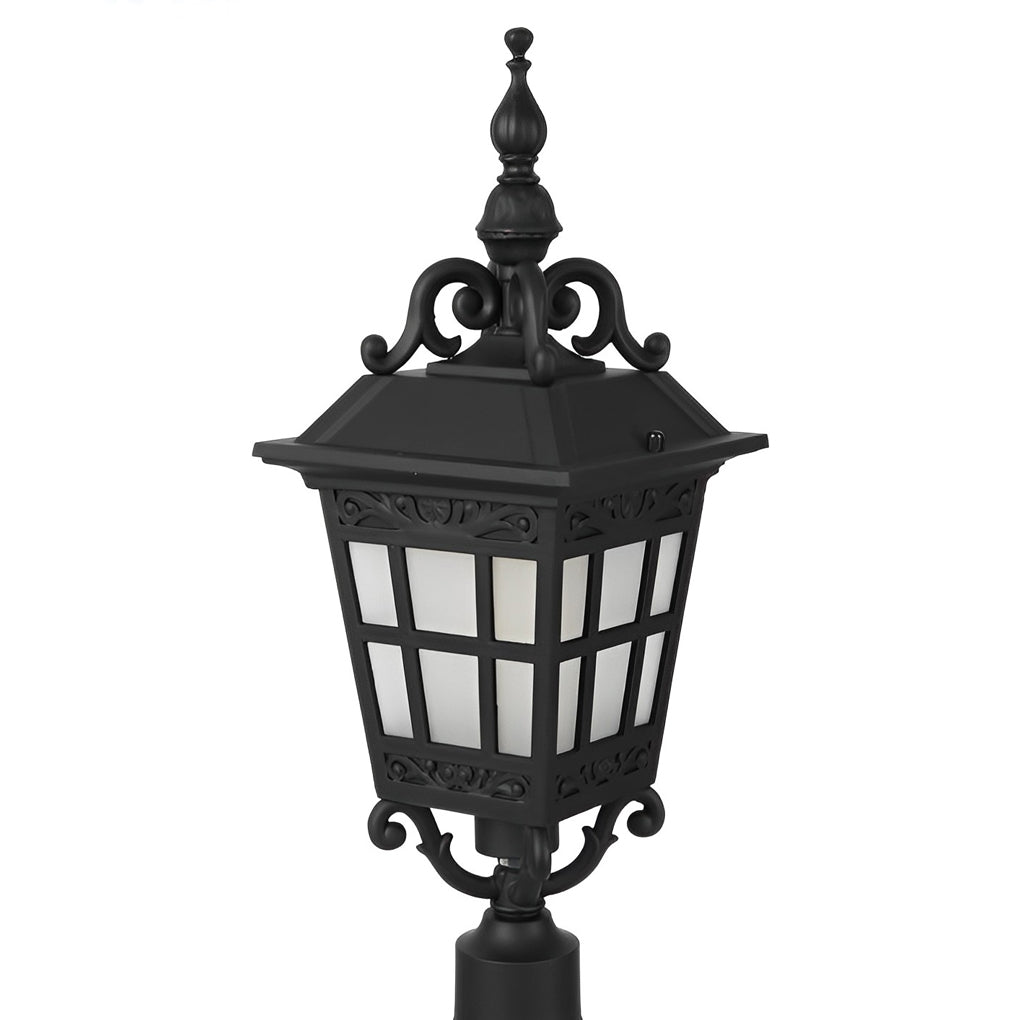 Outdoor European Style Aluminum Glass Post Lamp - Lamp Outdoor