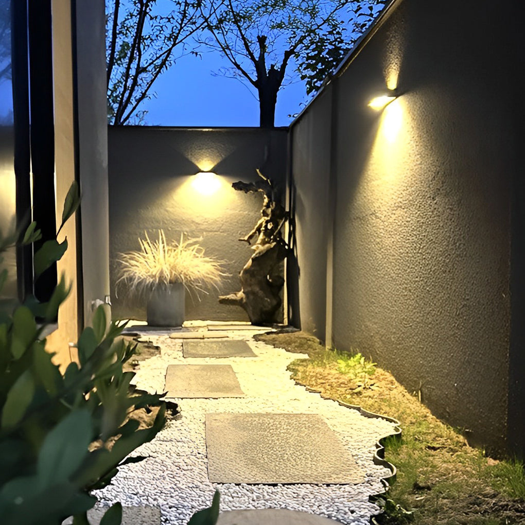 Waterproof LED Up and Down Lights Motion Sensor Modern Solar Wall Lamp - Lamp Outdoor