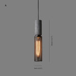 Xenith Industrial Cylindrical Pendant Light, Cement/Metal - Lamp Outdoor