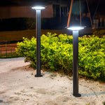 Round LED Solar Garden Light with Intelligent Light-Control & Waterproof Design - Lamp Outdoor