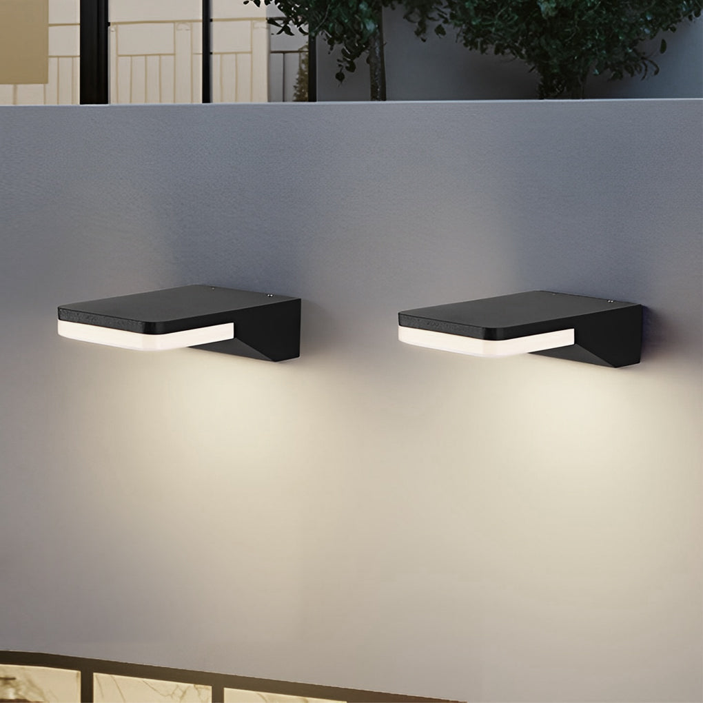 Rectangular Creative LED Waterproof Black Modern Outdoor Wall Sconces Lighting - Lamp Outdoor