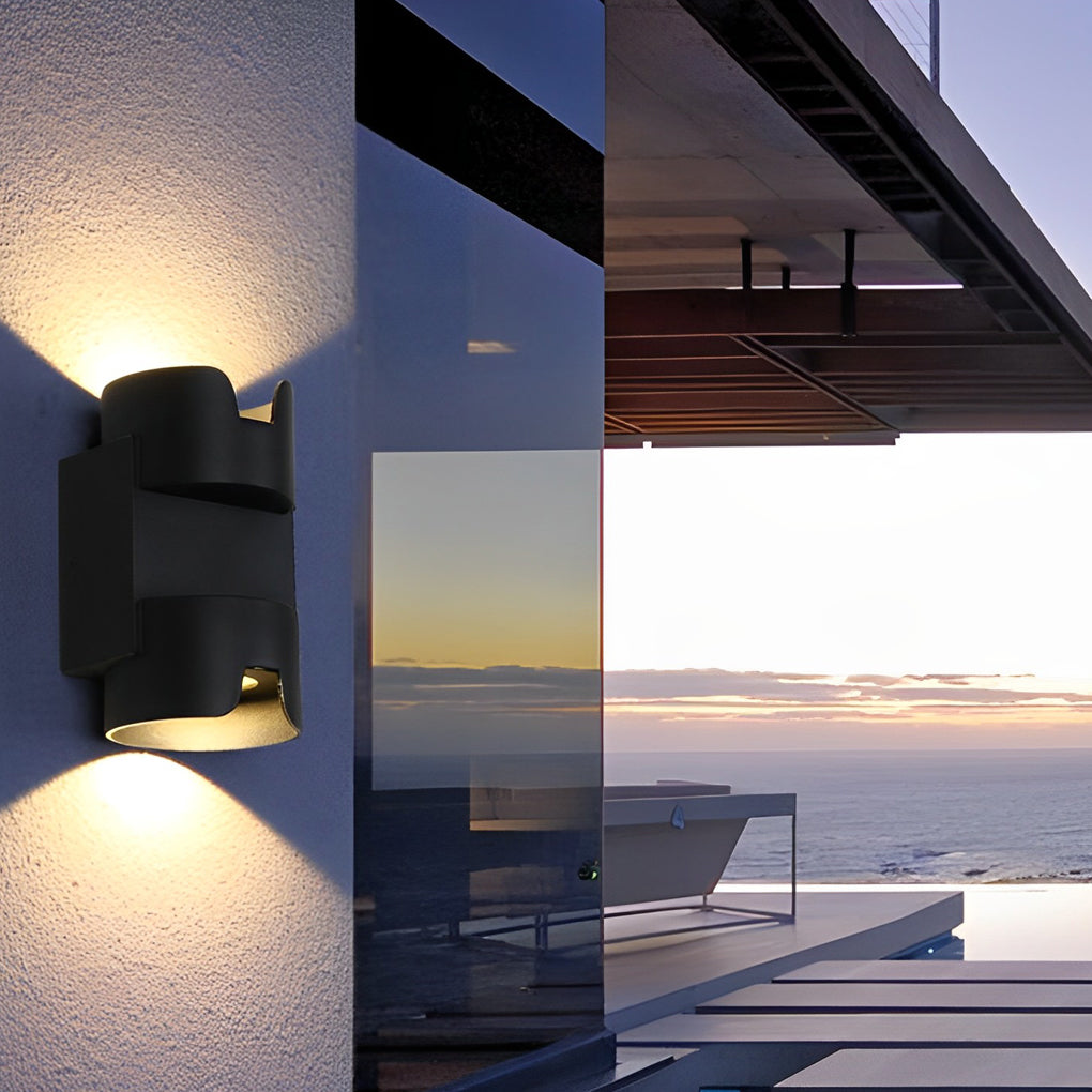 Waterproof Up and Down Light LED Black Modern Wall Washer Light Wall Lamp - Lamp Outdoor