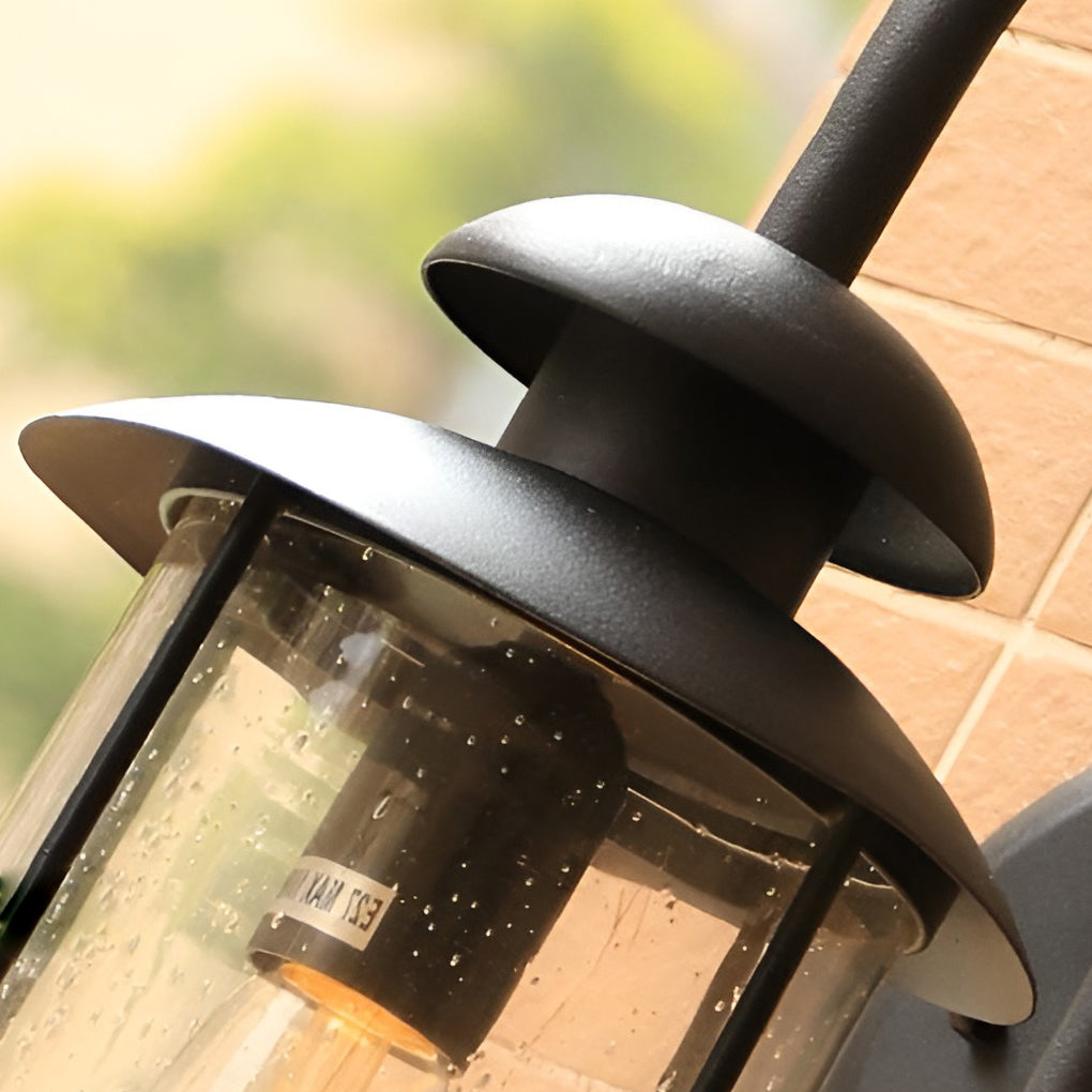 Creative Glass Waterproof LED Black Modern Plug in Wall Sconce Lighting - Lamp Outdoor